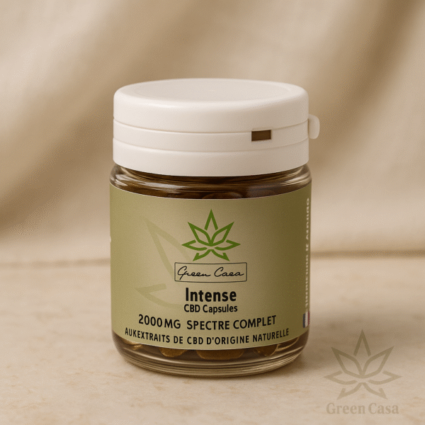 intensecapsg Gélules CBD liquides Intense spectre complet 2000mg